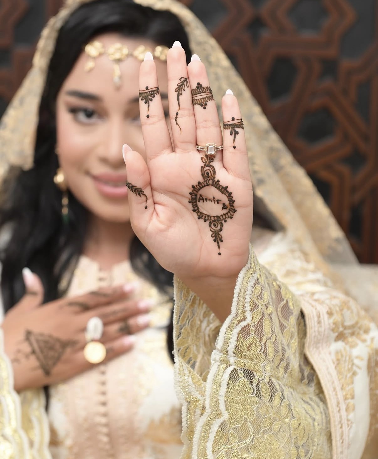 Portrait sensible d'une mariée